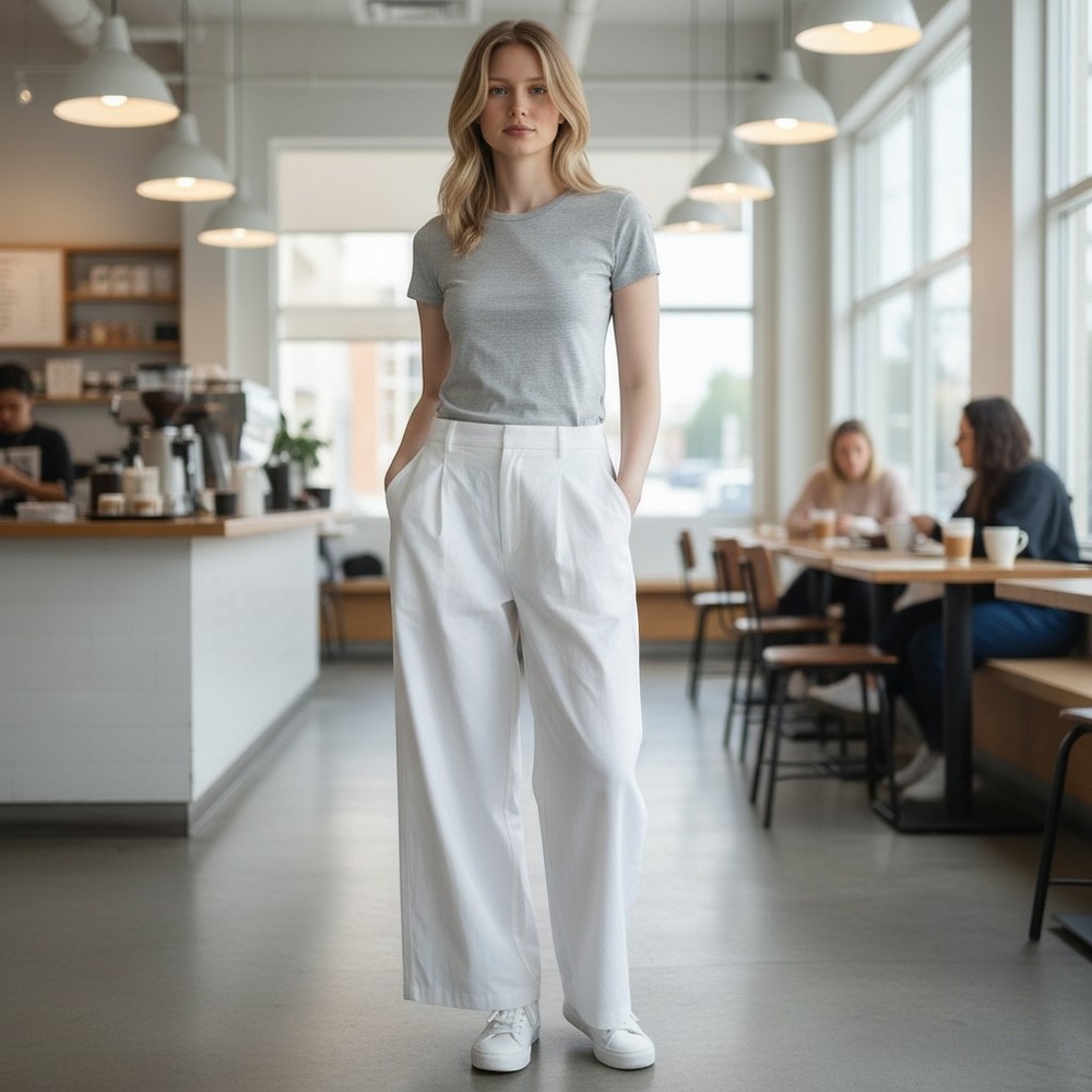 Worthington White Wide Leg Mid-Rise Pleated Trousers Pants 14P NEW